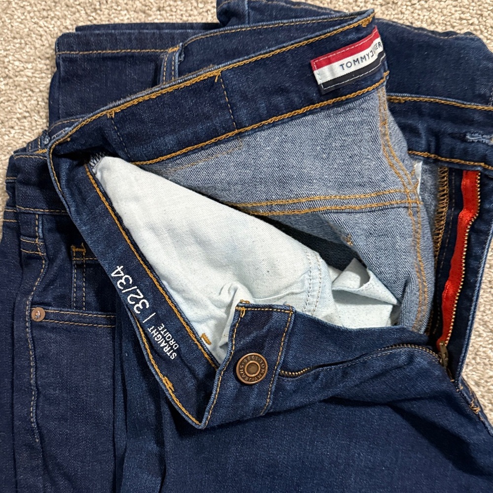 TWO PAIRS Tommy Hilfiger Men's Dark Blue Straight Jeans